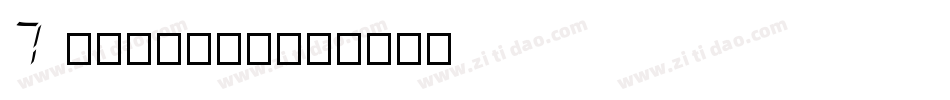 7 regular字体转换